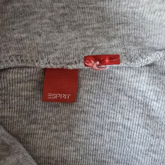 ESPRIT Women's Heather Grey Turtleneck Ribbed Knit Tee - Picture 15 of 16